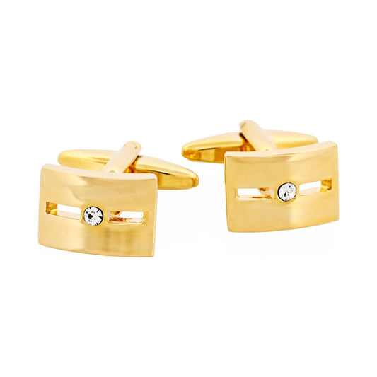 Gold Plated & Single Crystal Cufflinks