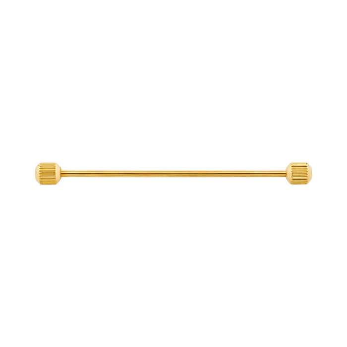 Gold round milled Collar Pole
