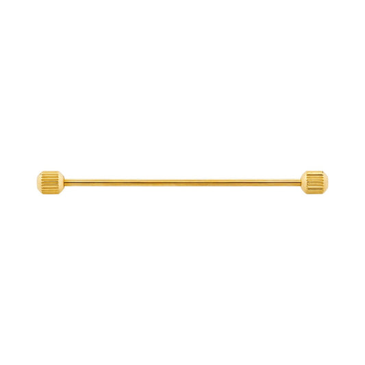 Gold round milled Collar Pole