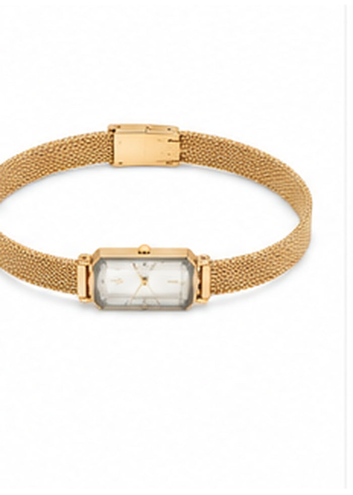 Gold Textured Rectangle Watch Accessory