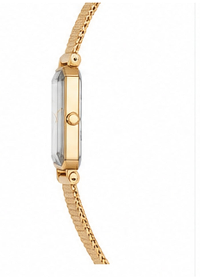Gold Textured Rectangle Watch Accessory