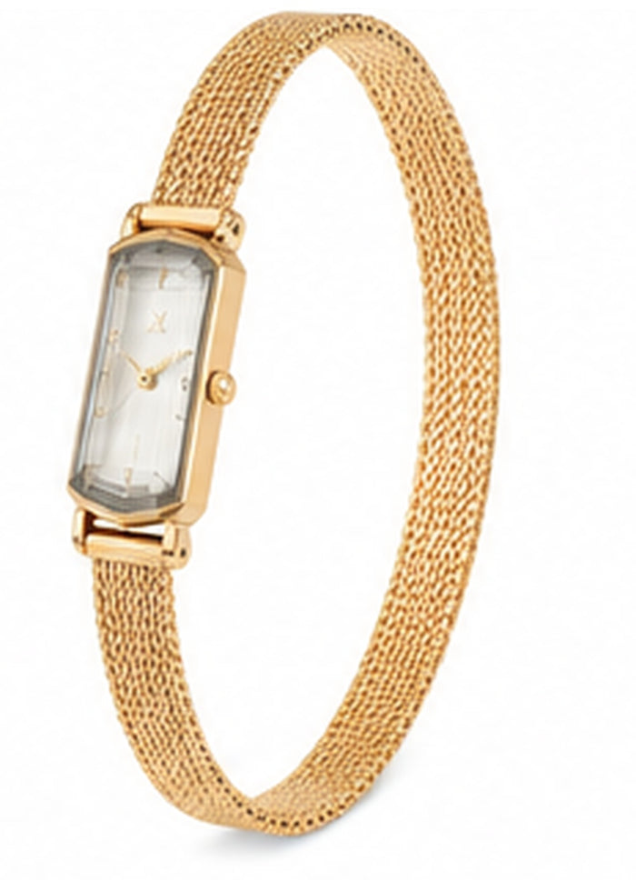 Gold Textured Rectangle Watch Accessory