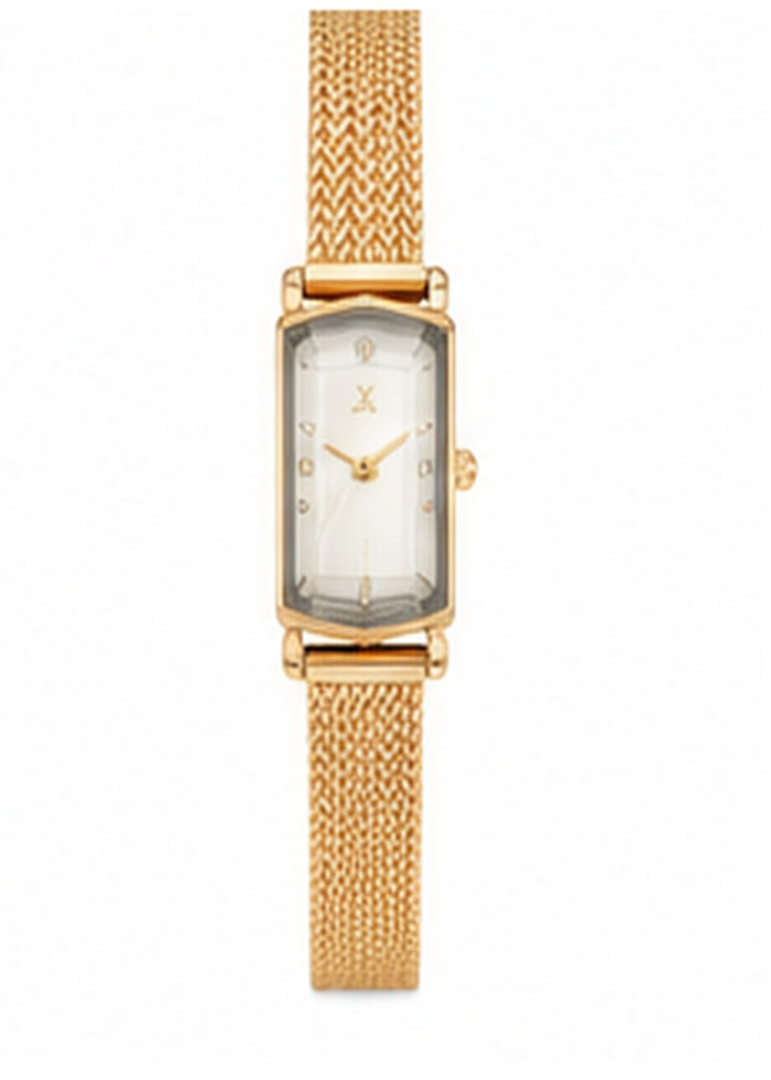 Gold Textured Rectangle Watch Accessory