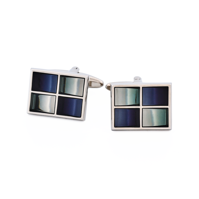 Grey Charcoal Resin Cufflinks