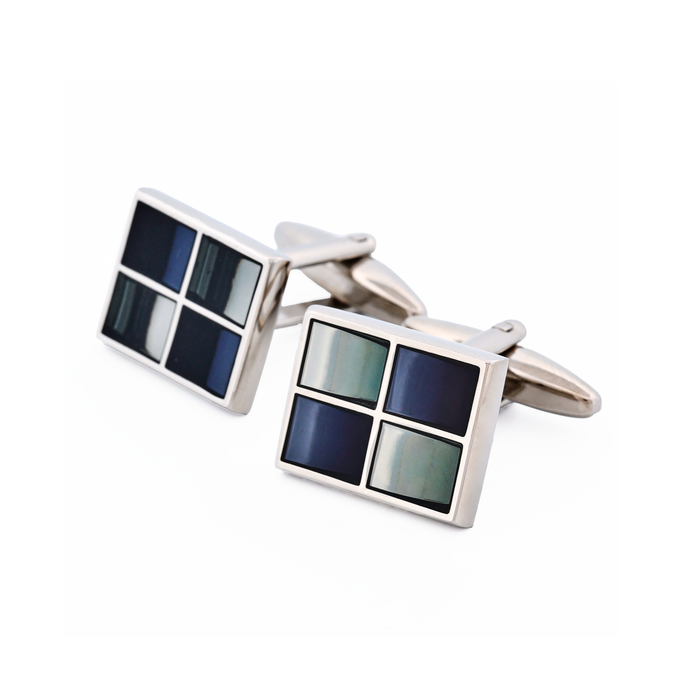 Grey Charcoal Resin Cufflinks
