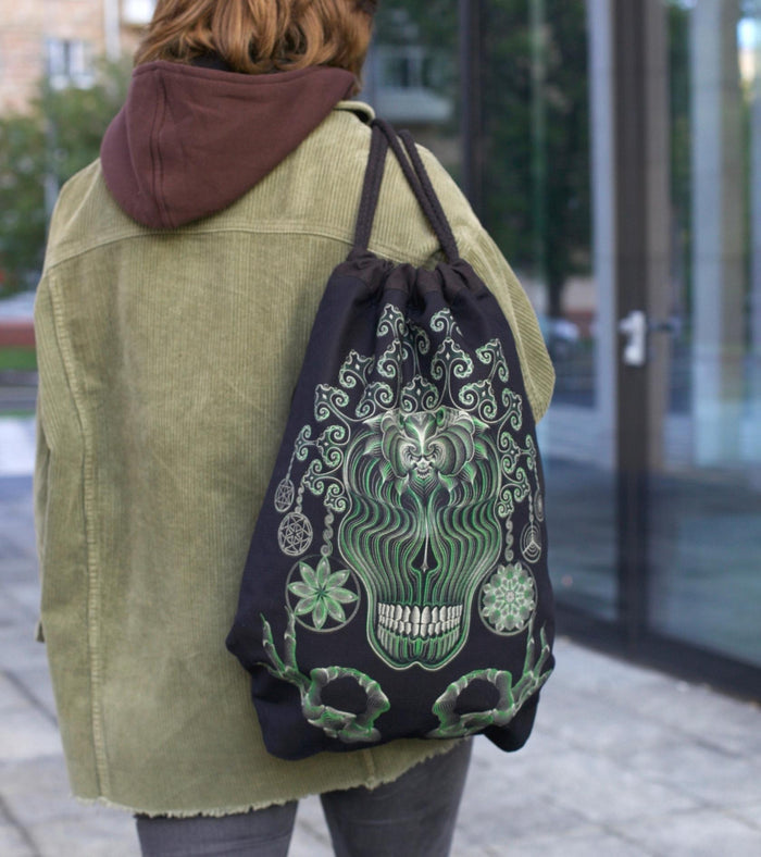 Gulgalta Drawstring Bag Drawstring Bag - Front View by Symbolika