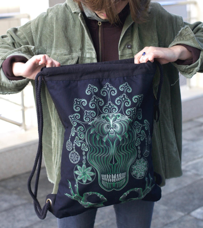 Gulgalta Drawstring Bag Drawstring Bag - Detail Close-Up by Symbolika