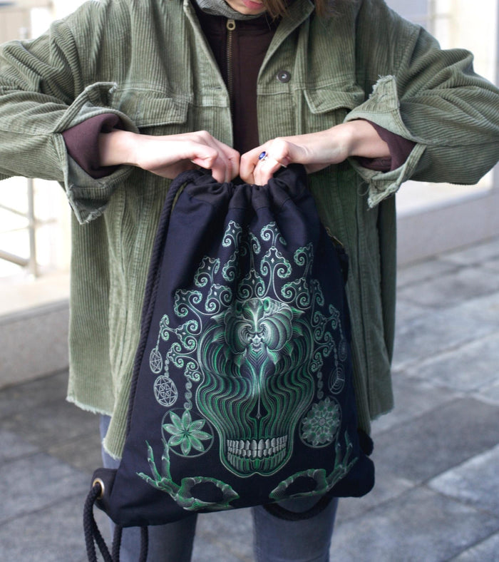 Gulgalta Drawstring Bag Drawstring Bag - Back View by Symbolika