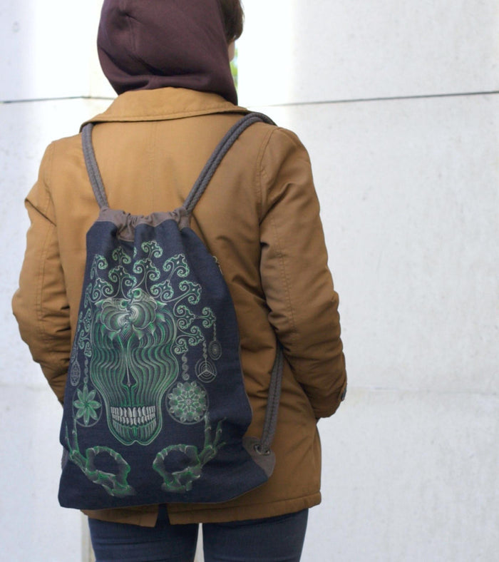 Gulgalta Drawstring Bag Drawstring Bag - Detail Close-Up by Symbolika