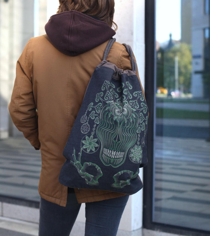 Gulgalta Drawstring Bag Drawstring Bag - Back View by Symbolika