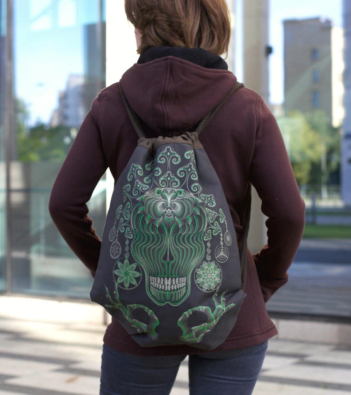 Gulgalta Drawstring Bag Drawstring Bag - Front View by Symbolika