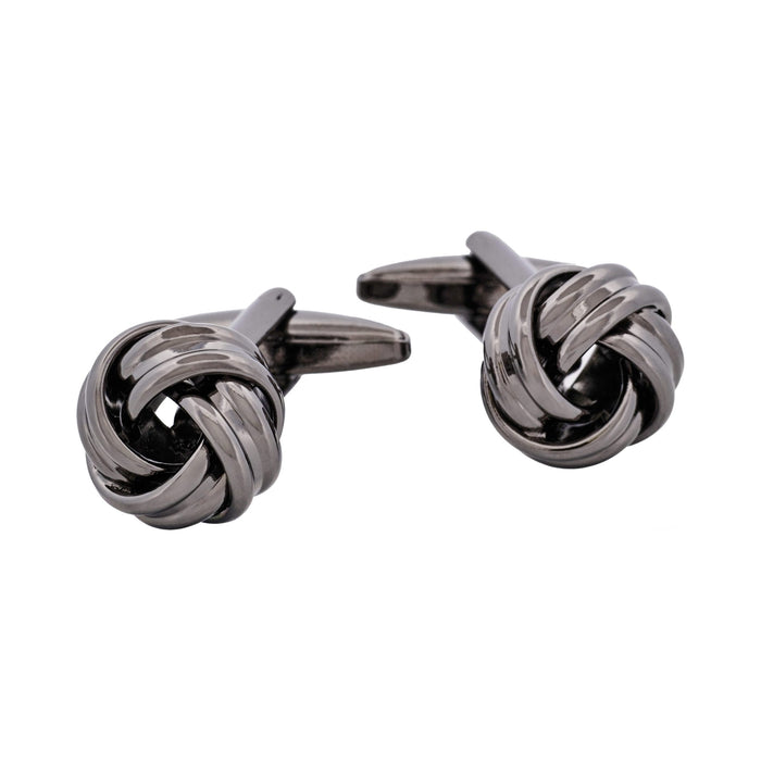 Gun Metal Large Knot Cufflinks
