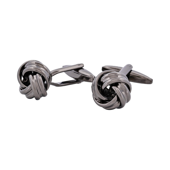 Gun Metal Large Knot Cufflinks