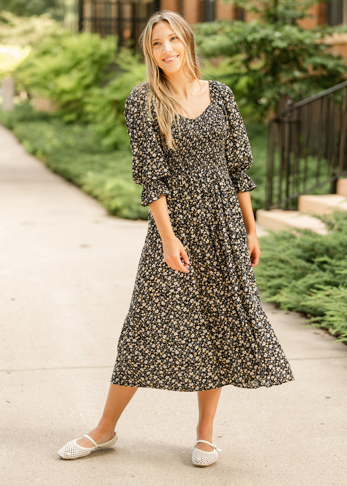 Harlow 3/4 Sleeve Dress FF Dresses