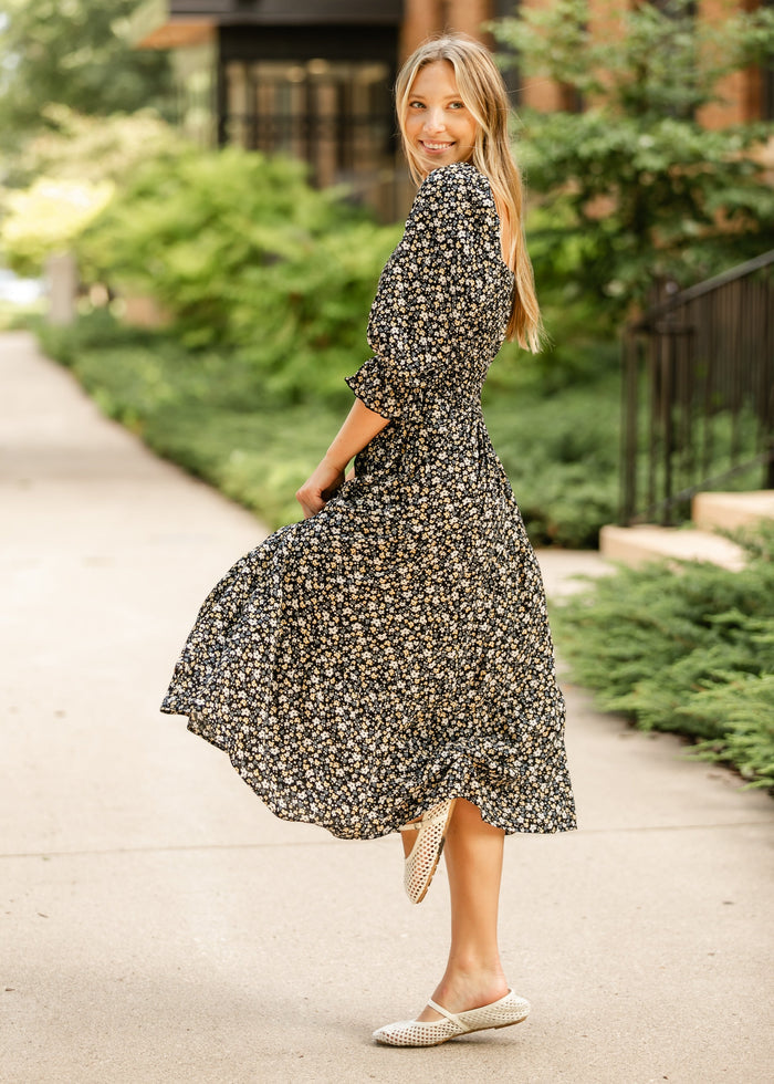 Harlow 3/4 Sleeve Dress FF Dresses