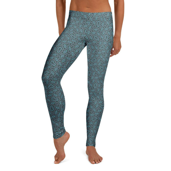 Harpy Greys Geometric Leggings - Monochromatic Tessellation - symbolika