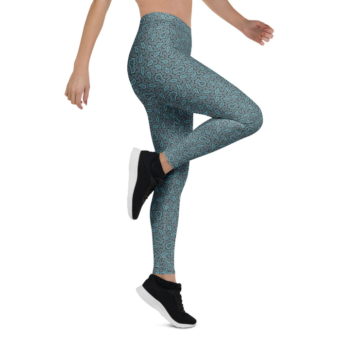 Harpy Greys Geometric Leggings - Monochromatic Tessellation - symbolika