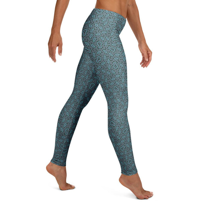 Harpy Greys Geometric Leggings - Monochromatic Tessellation - symbolika