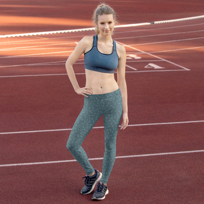 Harpy Greys Geometric Leggings - Monochromatic Tessellation - symbolika