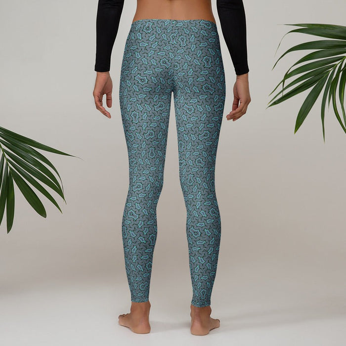 Harpy Greys Geometric Leggings - Monochromatic Tessellation - symbolika