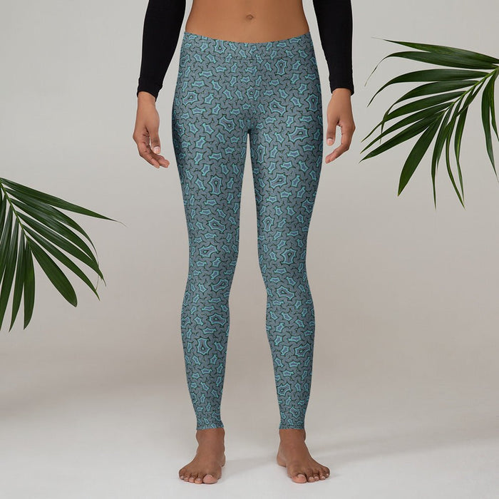 Harpy Greys Geometric Leggings - Monochromatic Tessellation - symbolika