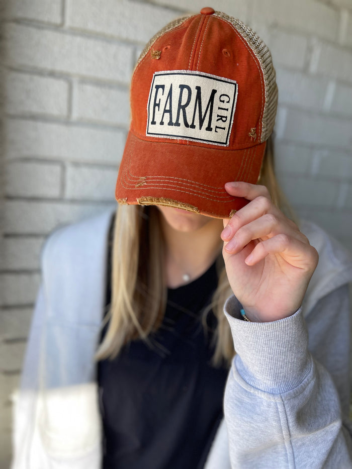 Hat - Farm Girl Orange