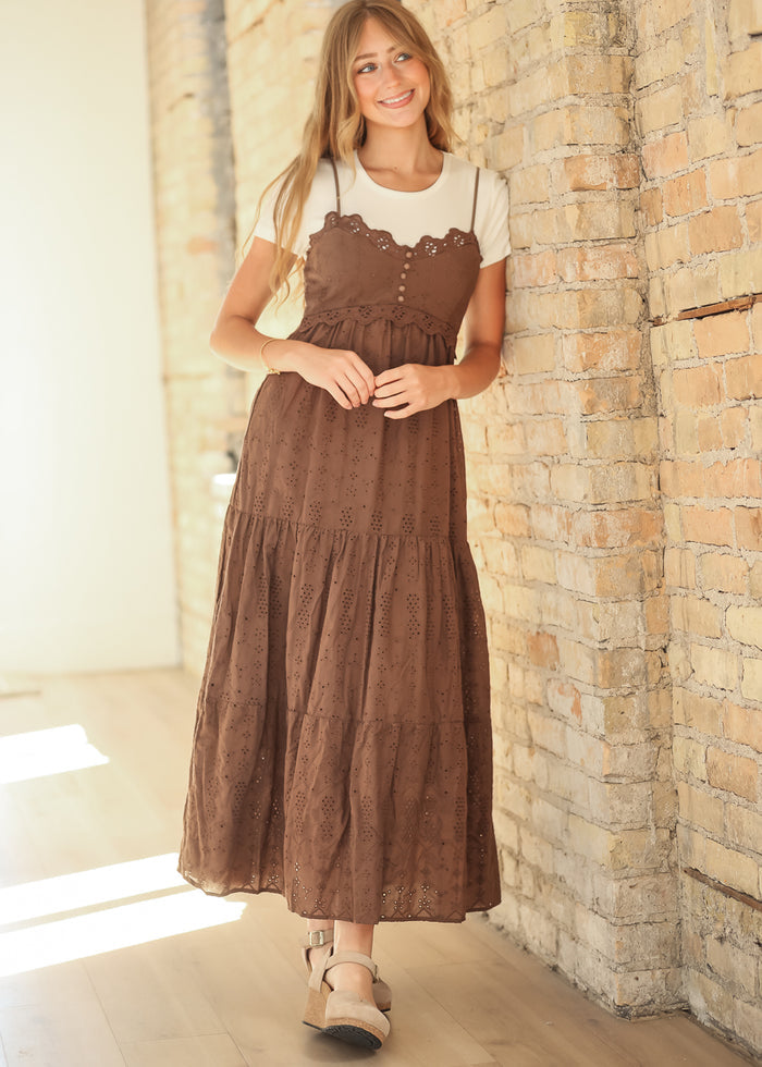 Heartloom® Annie Cocoa Sleeveless Dress FF Dresses