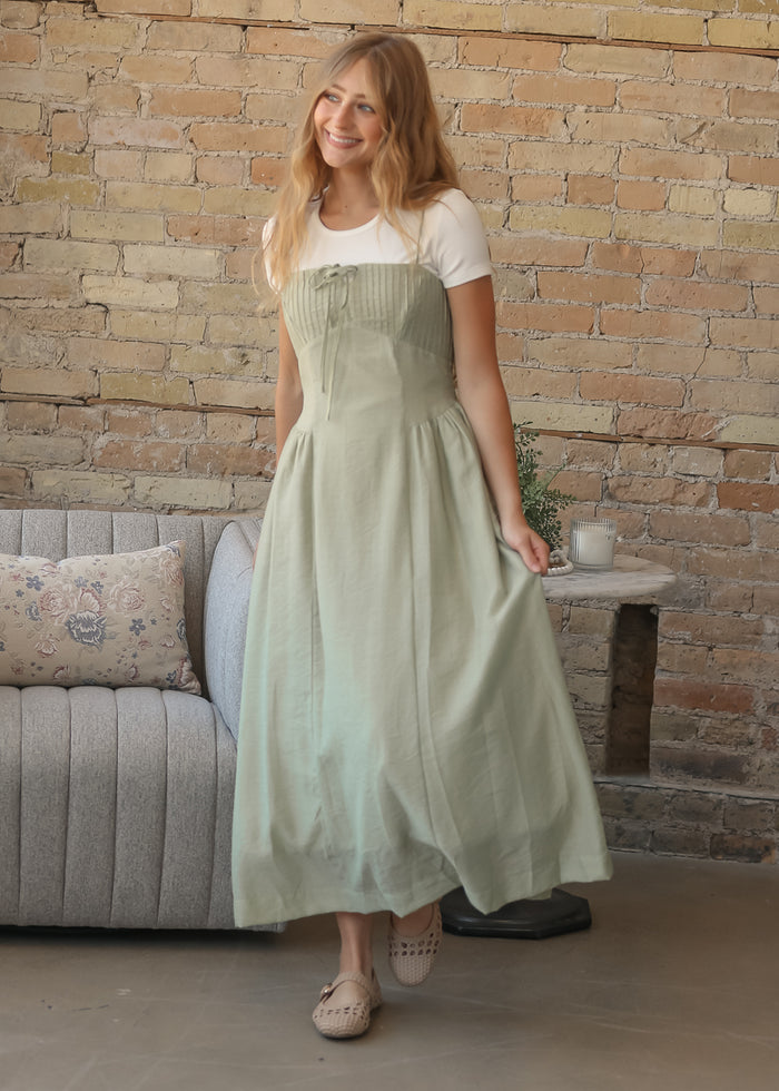 Heartloom® Kaelin Mineral Green Maxi Dress FF Dresses