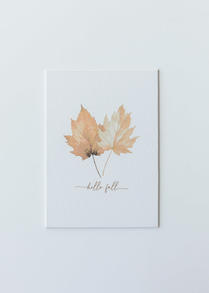 Hello Fall Leaves Art Print Gifts