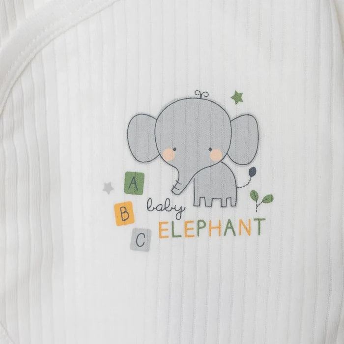 HelloBaby Boys Premature Baby Set Animal with Poppers Envelope Neck Long Leg Long Sleeve - Ecru Ecru - ebebek