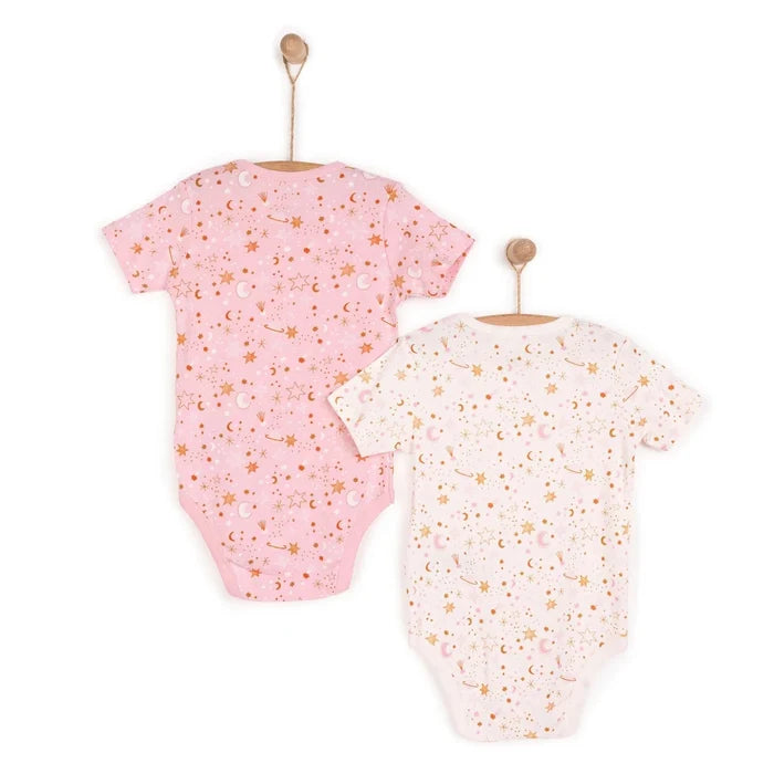 HelloBaby 2 - Pack Short Sleeve Bodysuits Girls - Pink Pink - ebebek