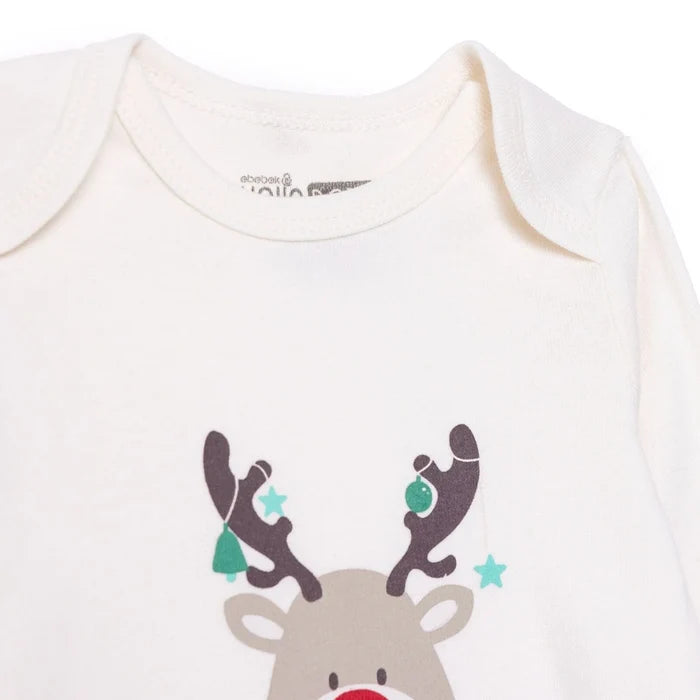 HelloBaby Christmas Baby Boy Long Sleeve Body 2 pcs - Ecru - ebebek - Black Friday