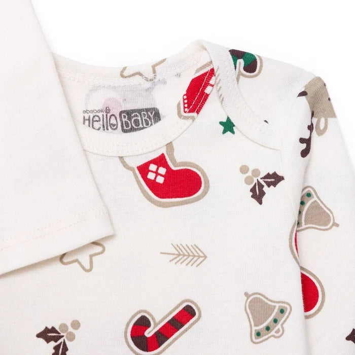 HelloBaby Christmas Baby Boy Long Sleeve Body 2 pcs - Ecru - ebebek - Black Friday