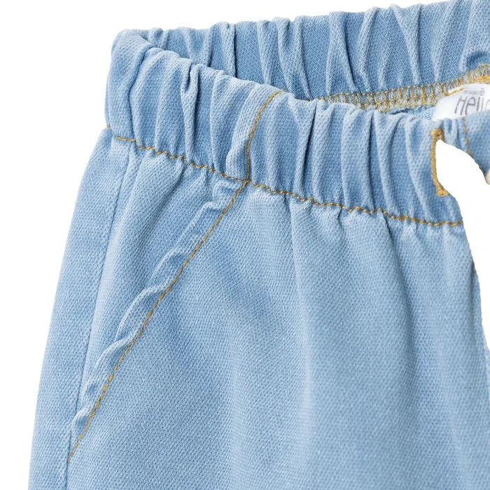 HelloBaby Denim Trousers Lace - up - Light Blue Light Blue - ebebek