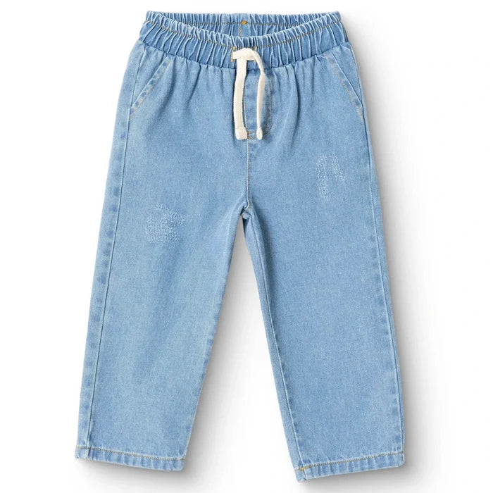 HelloBaby Boys Denim Trousers Lace - up - Blue Blue - ebebek