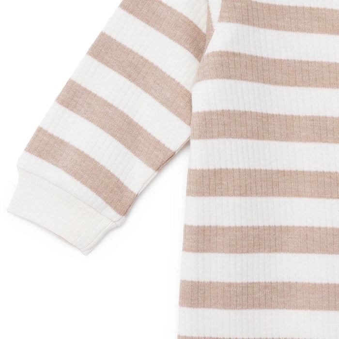 HelloBaby Boys Footed Sleepsuit Animal Print Zip Fastening Crew Neck Full Length Long Sleeve - Beige Beige - ebebek
