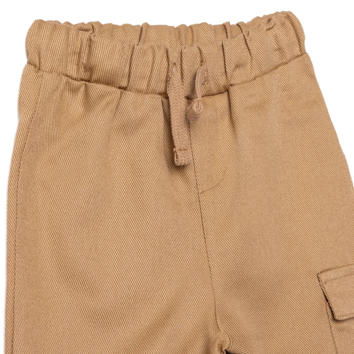 HelloBaby Boys Trousers Lace - up Little Car Full Length - Beige Beige - ebebek