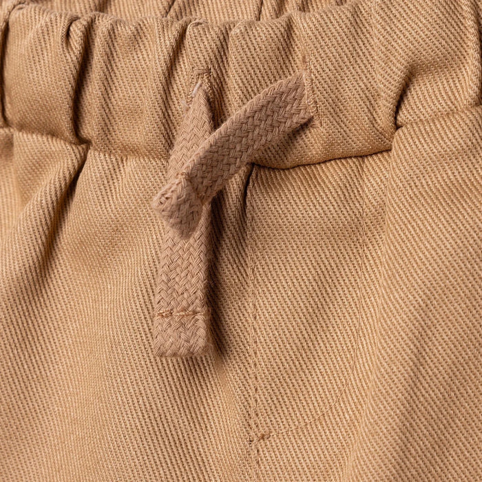 HelloBaby Boys Trousers Lace - up Little Car Full Length - Beige Beige - ebebek