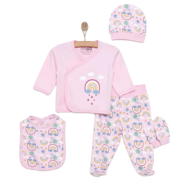 HelloBaby Girl 5 Piece Newborn Set - Light Pink Light Pink - ebebek