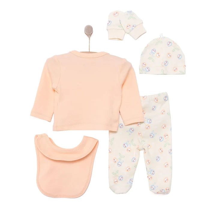HelloBaby Girl 5 Piece Newborn Set - Salmon - ebebek - Black Friday