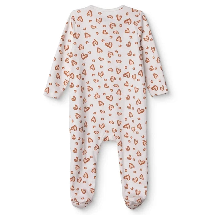 HelloBaby Girls Footed Sleepsuit Zip Fastening Crew Neck Full Length Long Sleeve - Pink Pink - ebebek