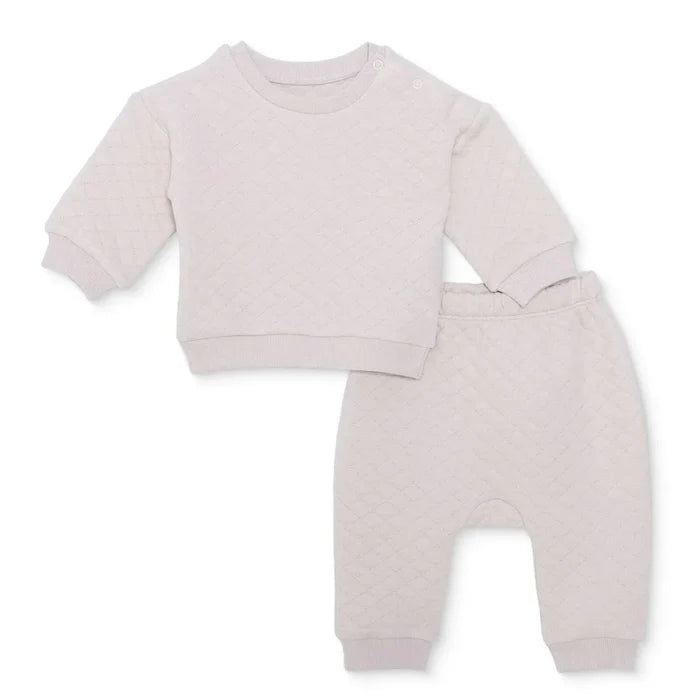 HelloBaby Unisex Sweatshirt - Bottom with Poppers Crew Neck Long Leg Long Sleeve - Beige Beige - ebebek