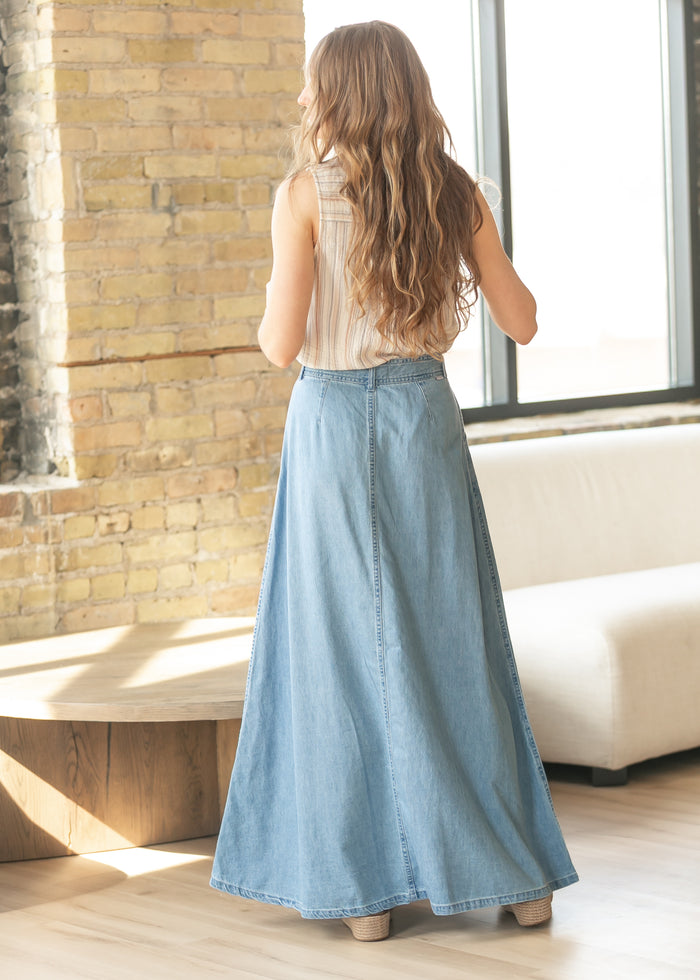 High Rise Tencel Maxi Skirt FF Skirts