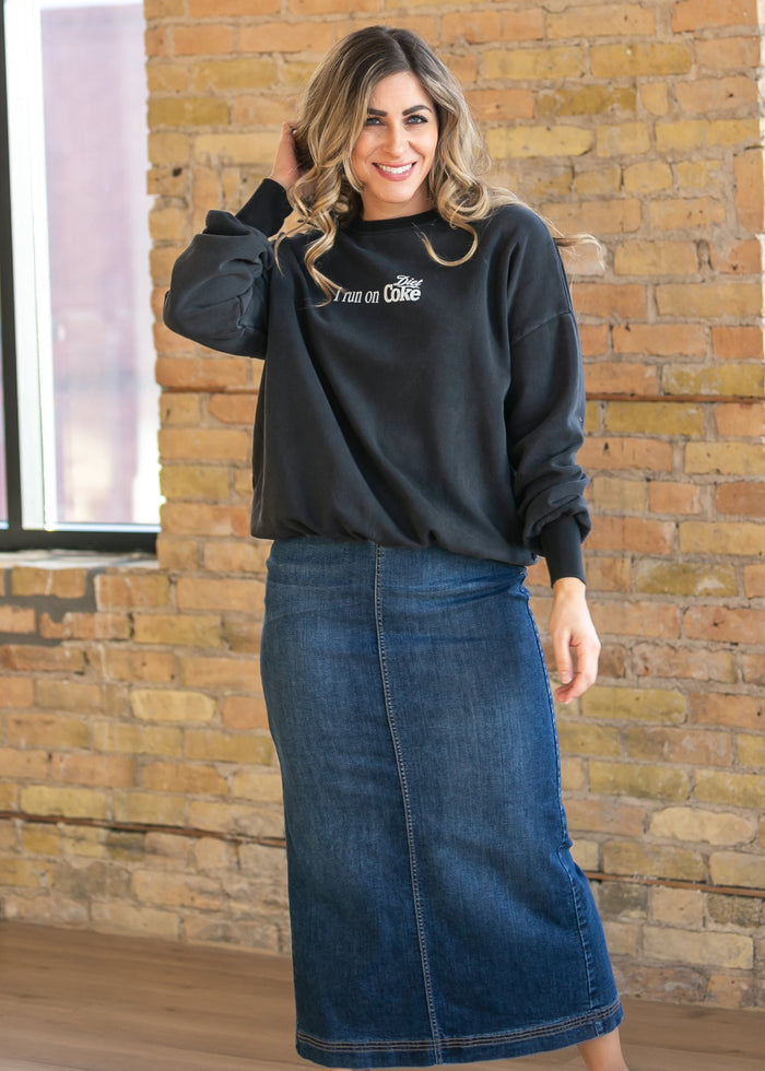 I Run On Diet Crew Neck Pullover FF Tops