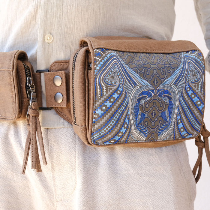 Icaruna Belt Bag — Shipibo Icaro Patterns Belt Bag - Front View by Symbolika