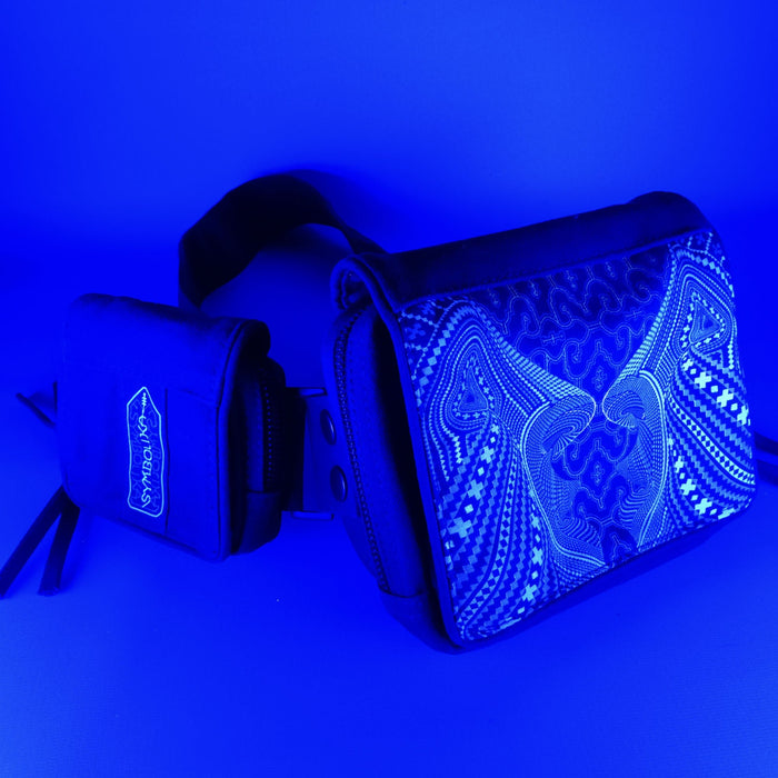 Icaruna Belt Bag — Shipibo Icaro Patterns Belt Bag - Detail Close-Up by Symbolika