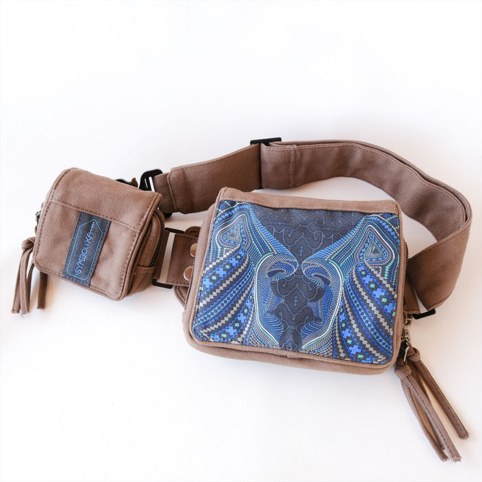 Icaruna Belt Bag — Shipibo Icaro Patterns Belt Bag - Detail Close-Up by Symbolika
