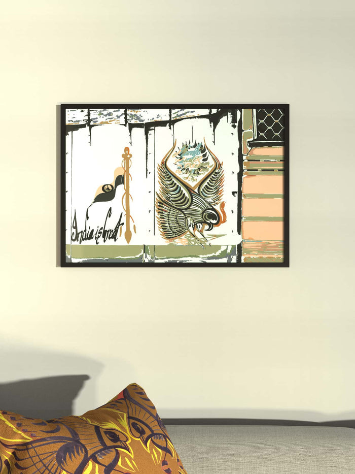 India is Great Tata Bird Framed Poster - symbolika
