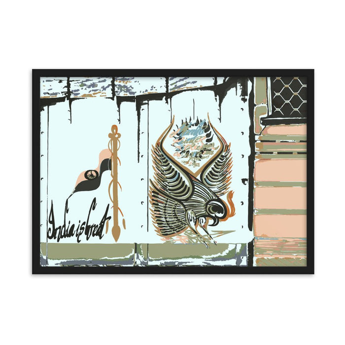 India is Great Tata Bird Framed Poster - symbolika