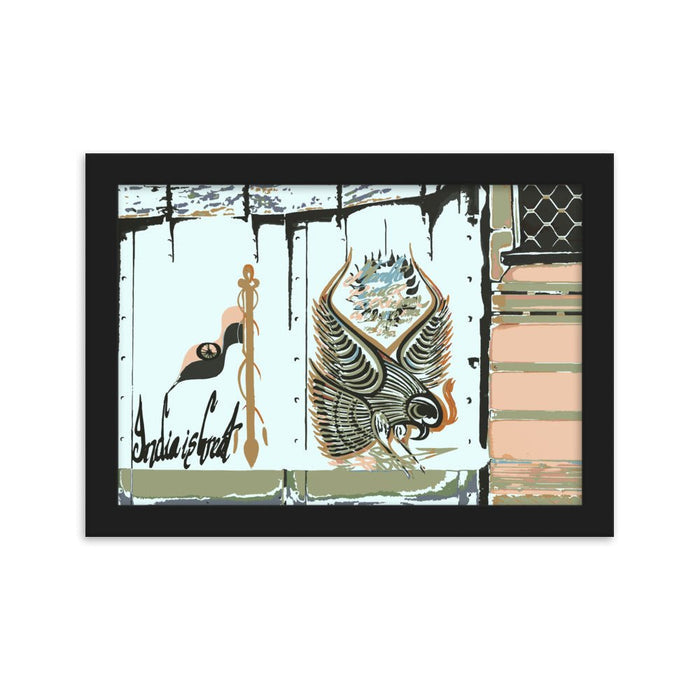 India is Great Tata Bird Framed Poster - symbolika